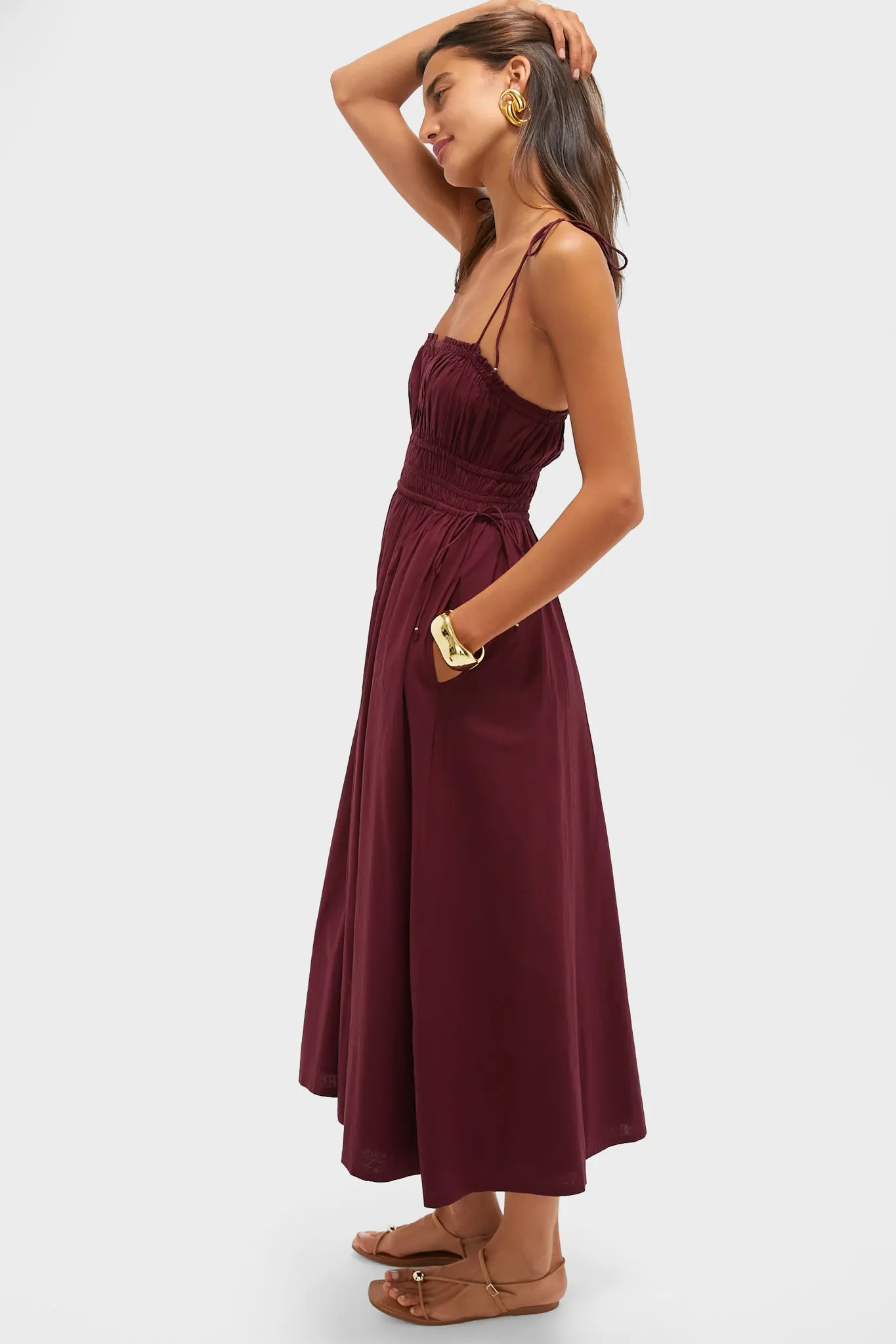 Bordeaux Eldora Midi Dress sold by Tuckernuck product image thumbnail 3