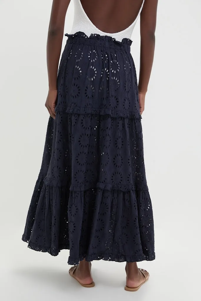 Navy Eyelet Prado Skirt sold by Tuckernuck product image thumbnail 4