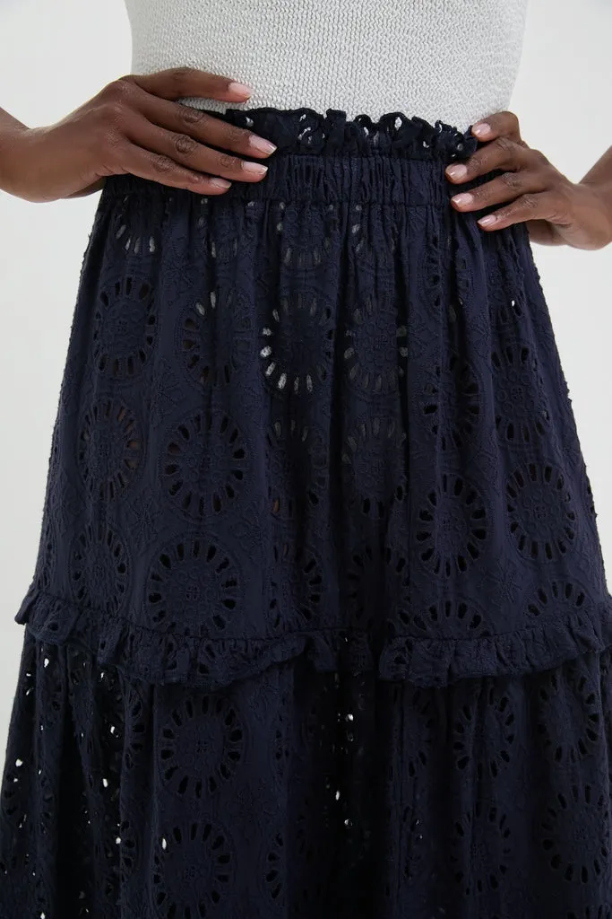 Navy Eyelet Prado Skirt sold by Tuckernuck product image thumbnail 5