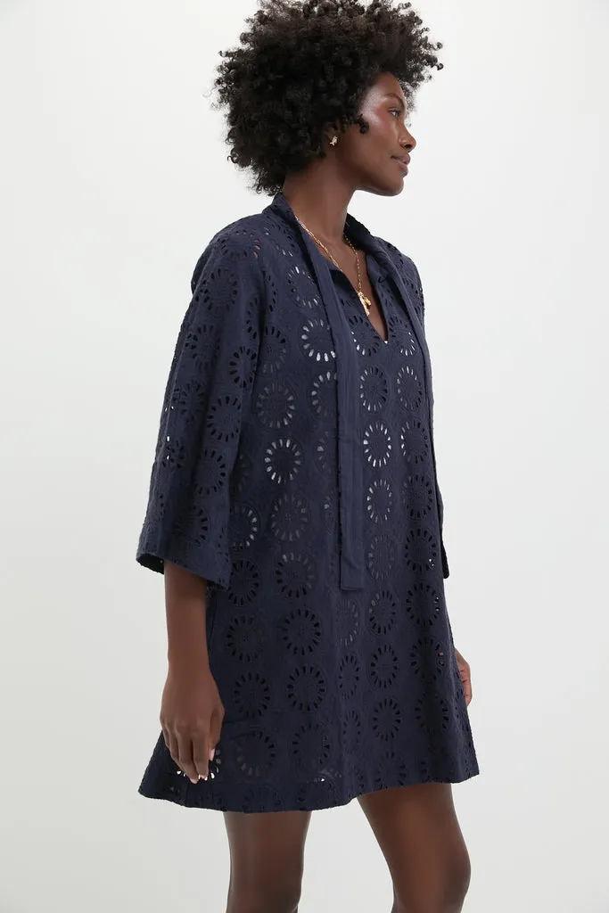 Navy Eyelet Marseille Coverup sold by Tuckernuck product image thumbnail 3