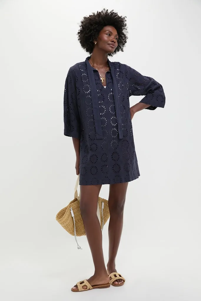 Navy Eyelet Marseille Coverup sold by Tuckernuck product image thumbnail 2