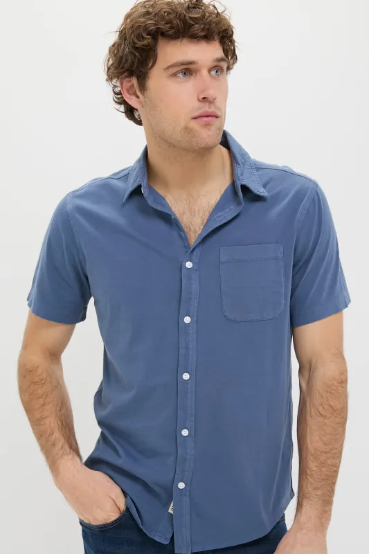 Navy Short Sleeve Saltaire Shirt sold by Tuckernuck