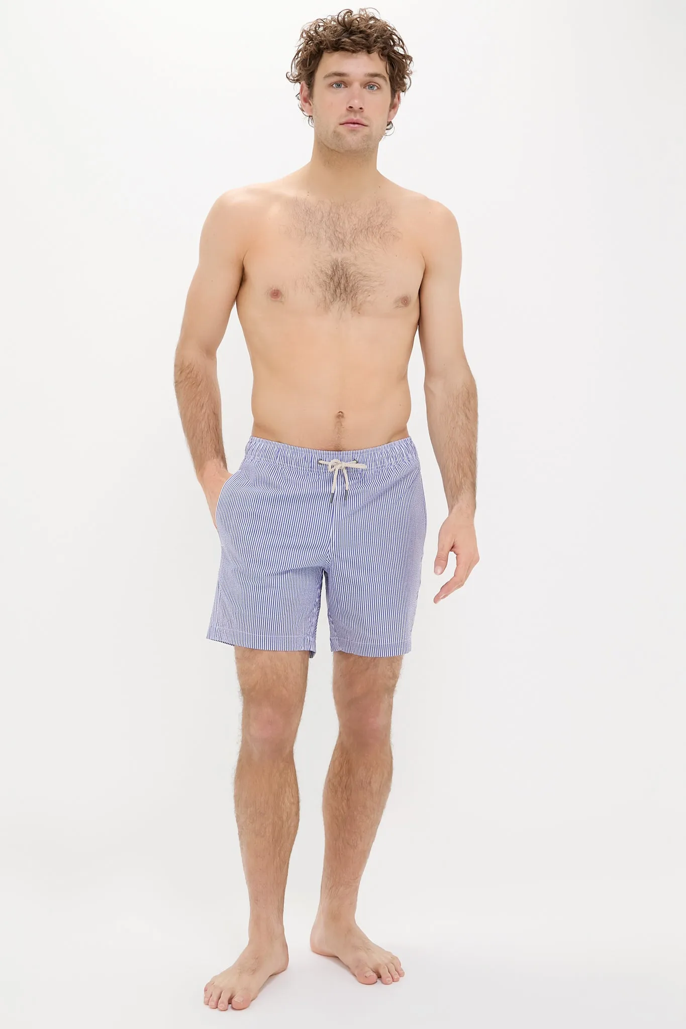 Sky Blue Seersucker Bayberry Trunks sold by Tuckernuck product image thumbnail 2