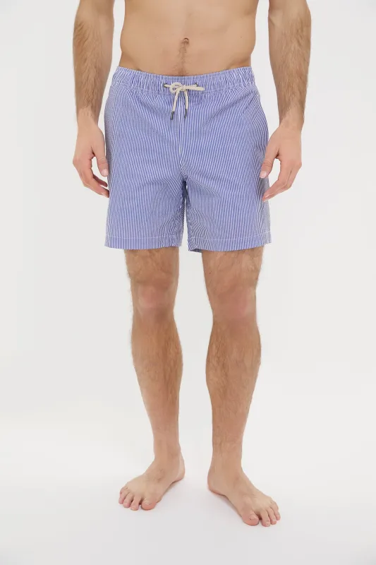 Sky Blue Seersucker Bayberry Trunks sold by Tuckernuck