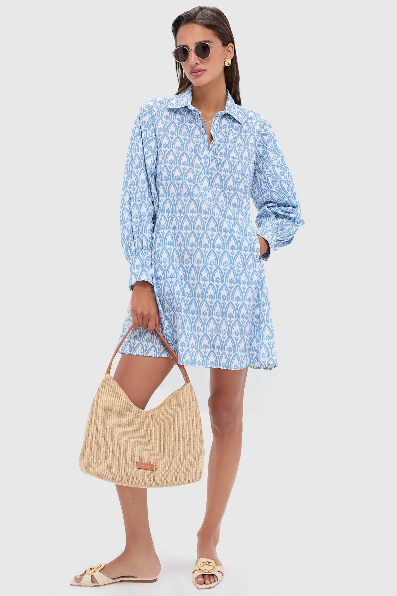 Light Blue Taormina Chloe Short Dress sold by Tuckernuck product image thumbnail 2