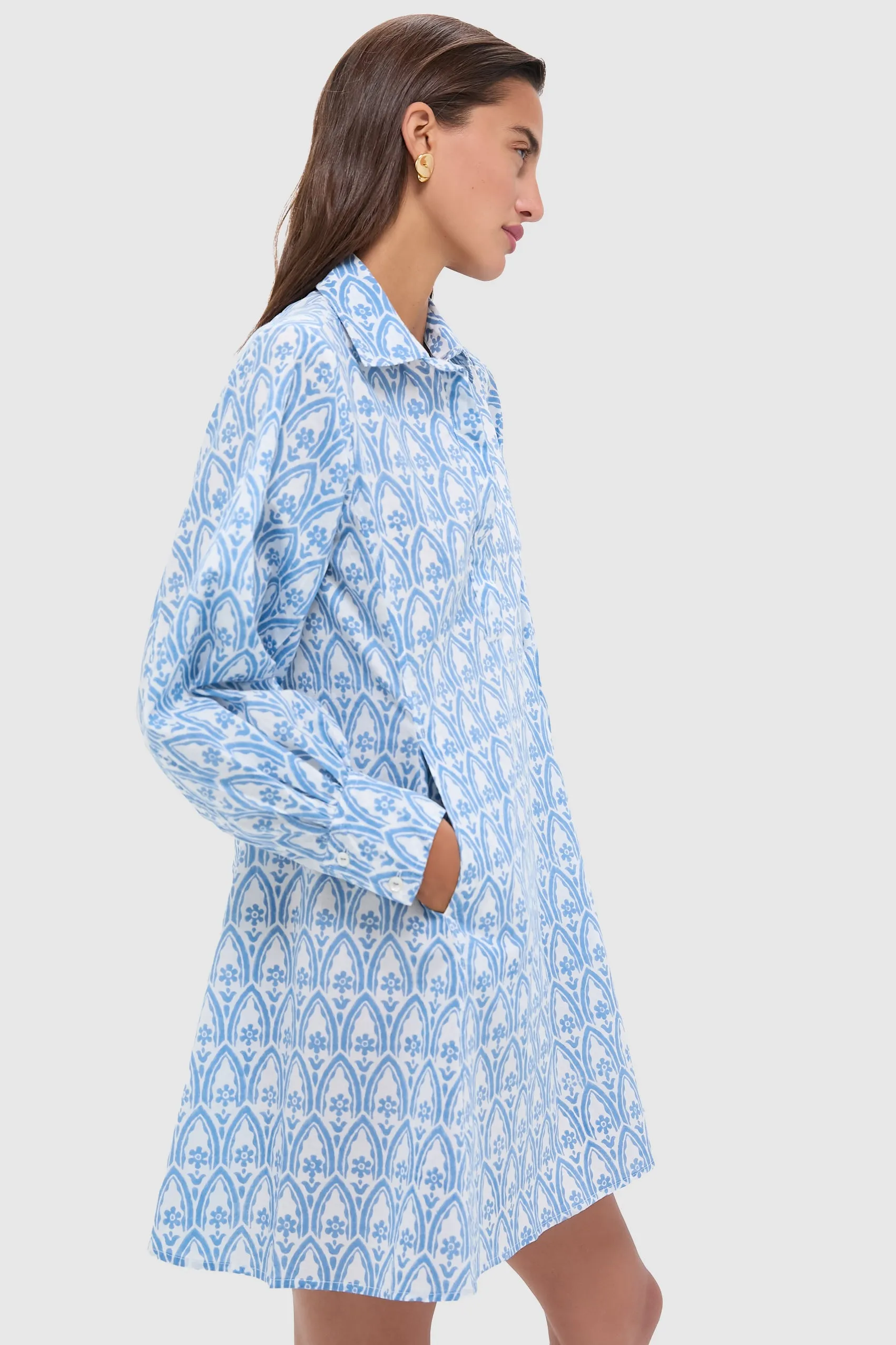 Light Blue Taormina Chloe Short Dress sold by Tuckernuck product image thumbnail 3