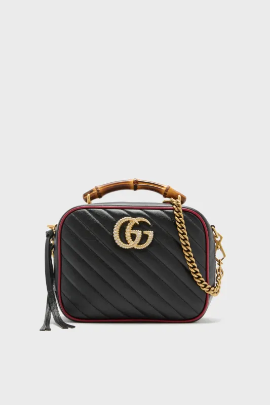 Gucci Quilted Marmont Bamboo Handle Camera Bag sold by Tuckernuck