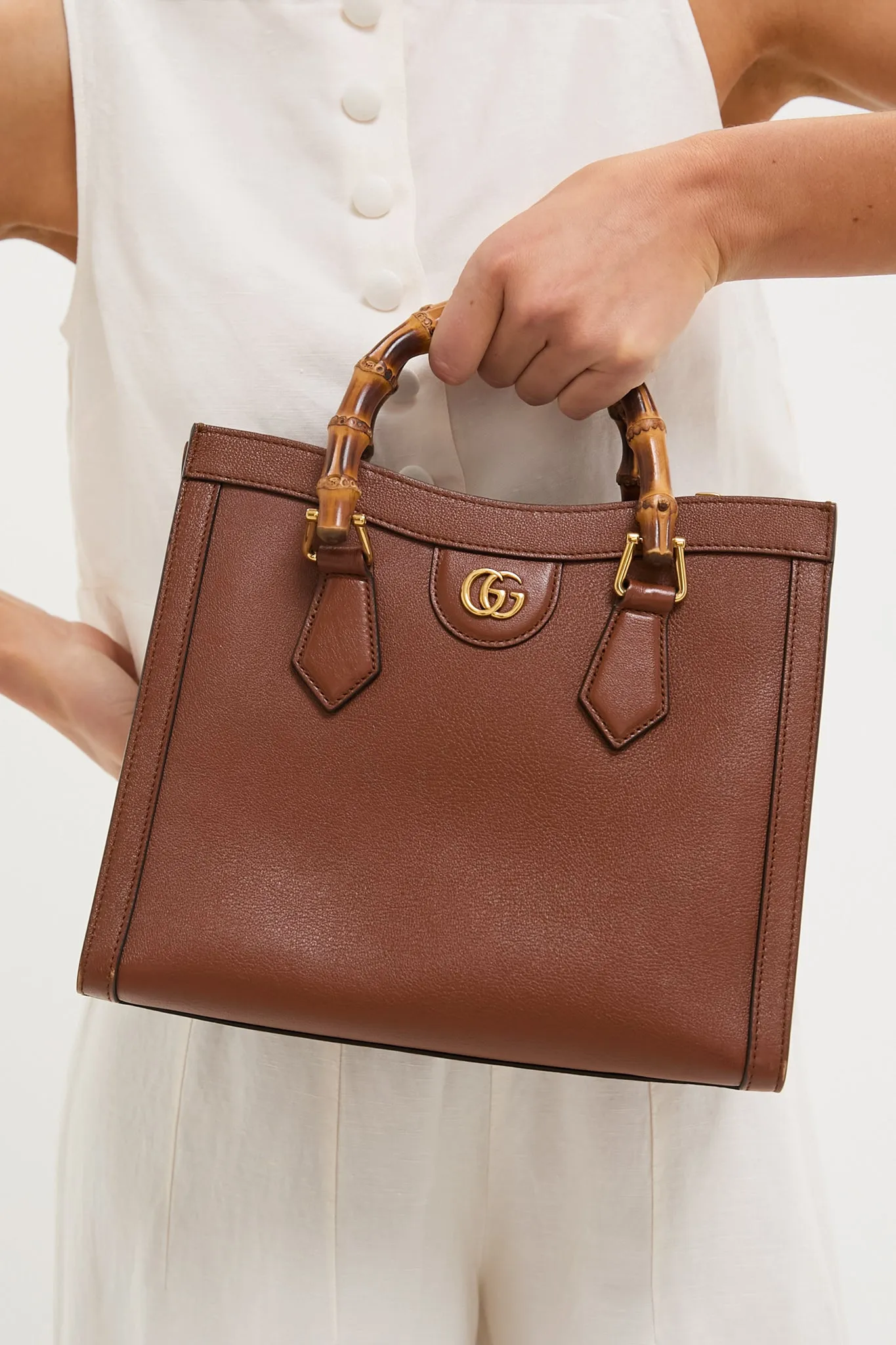Gucci Brown Diana Bamboo Handle Tote sold by Tuckernuck product image thumbnail 2