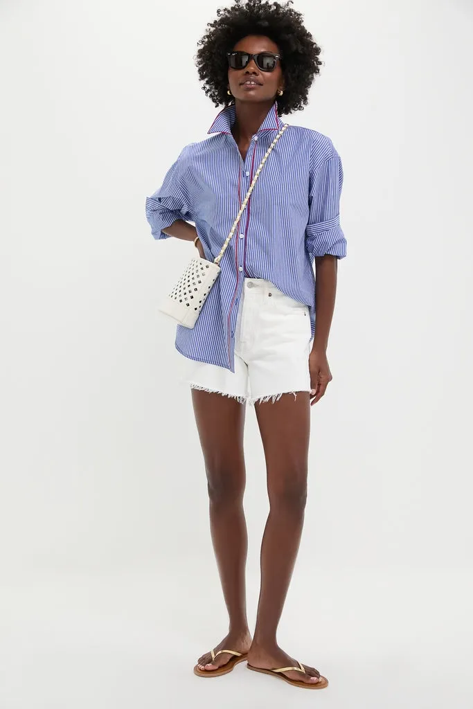 Royal Blue and White Stripe Wexler Button Down sold by Tuckernuck