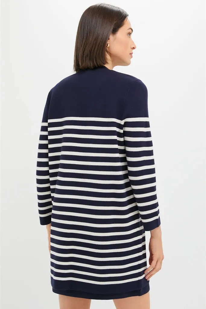 Navy and White Stripe Knit Liv Cardigan sold by Tuckernuck product image thumbnail 4