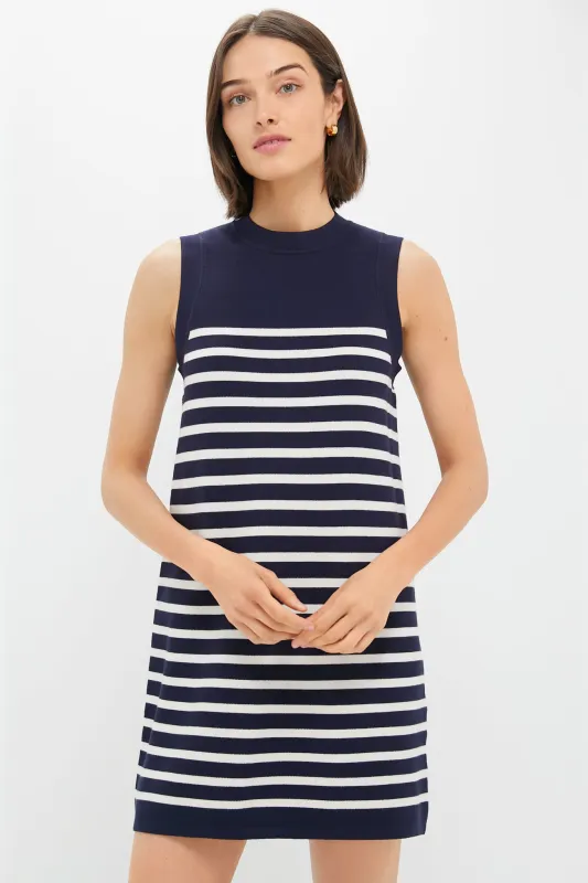 Navy and White Stripe Knit Marie Dress sold by Tuckernuck
