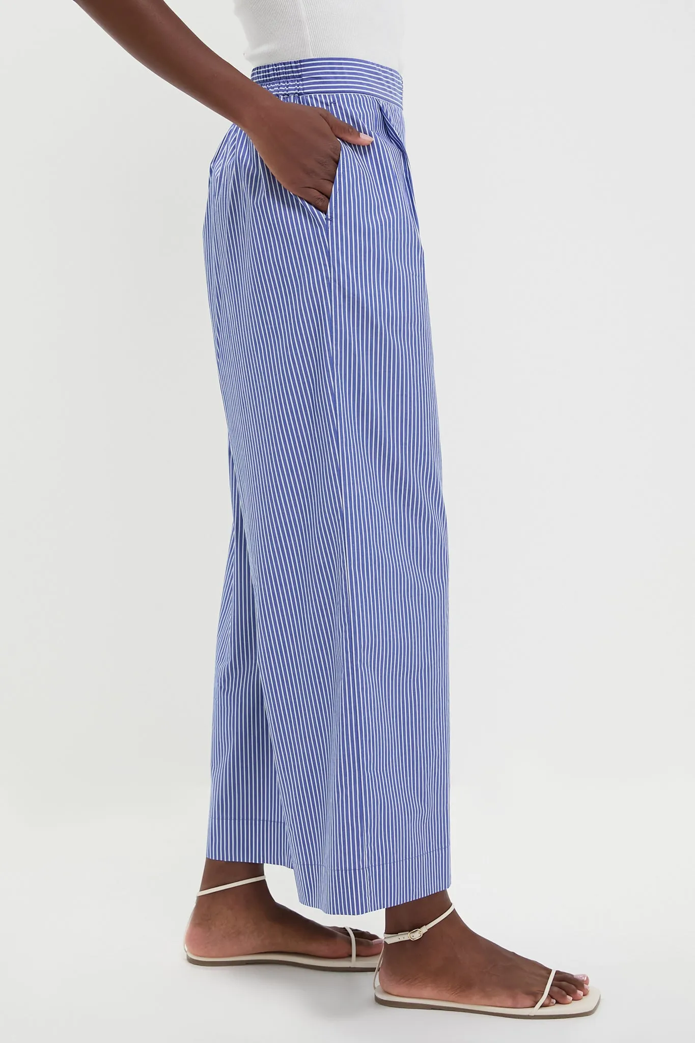 Royal Blue and White Stripe Penelope Pants sold by Tuckernuck product image thumbnail 3