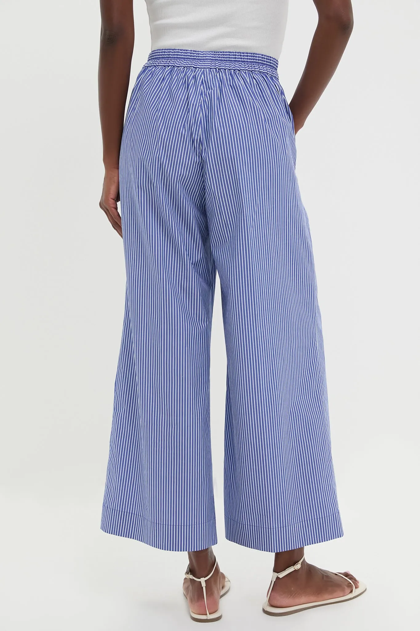 Royal Blue and White Stripe Penelope Pants sold by Tuckernuck product image thumbnail 4