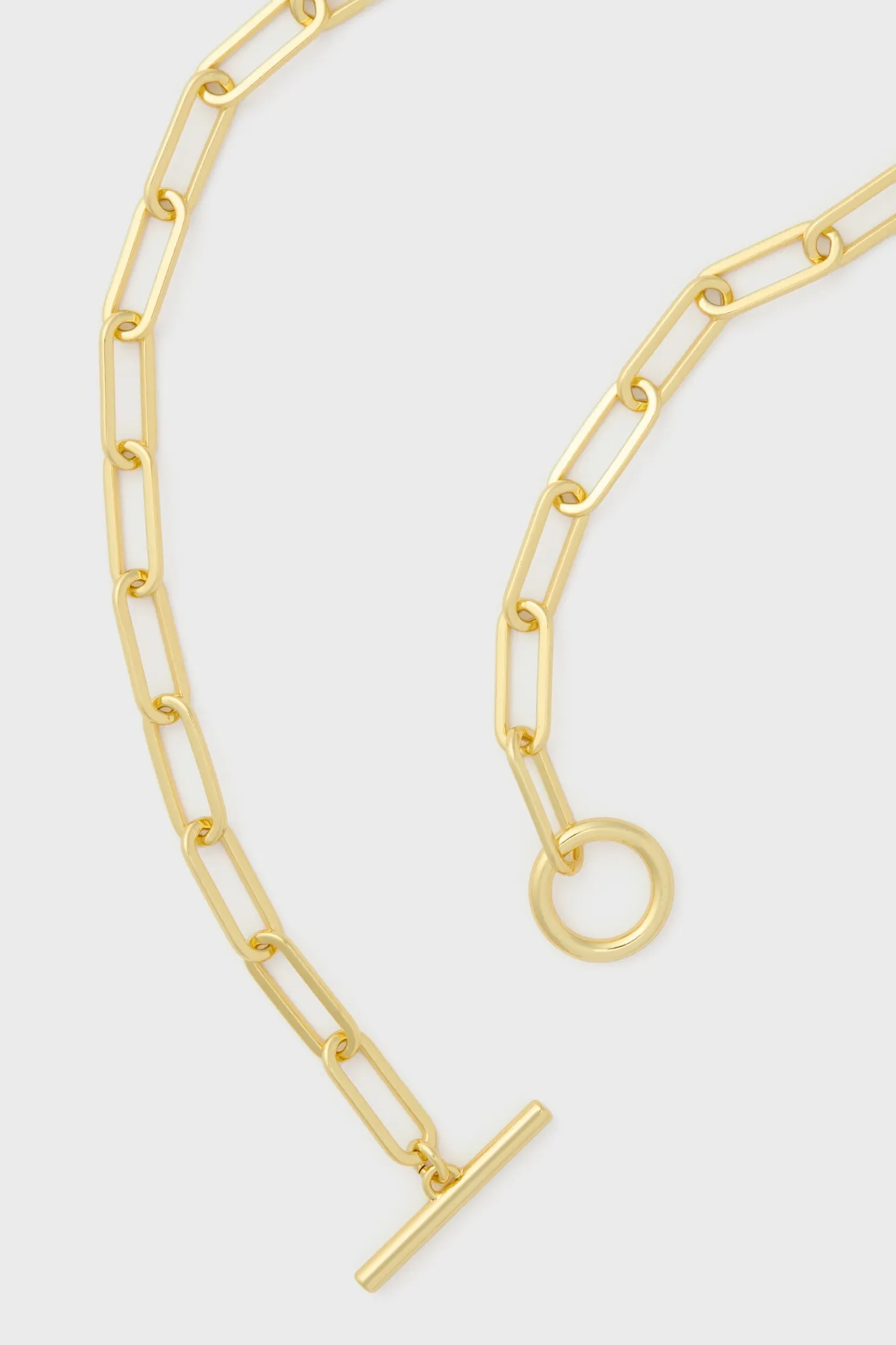 Gold Paperclip Toggle Clasp Necklace sold by Tuckernuck product image thumbnail 3