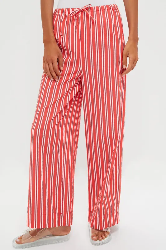 Vibrant Red Stripe Waist Pant sold by Tuckernuck