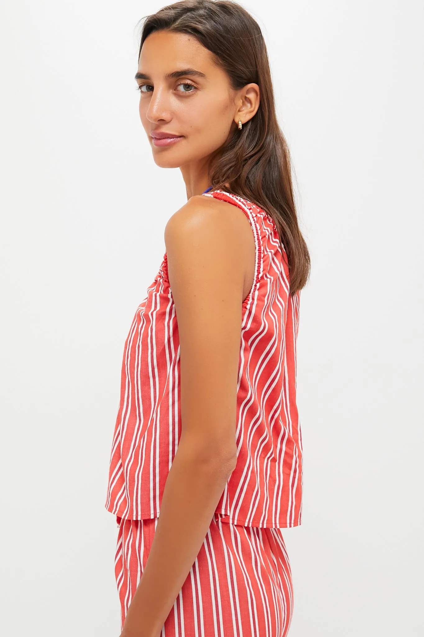 Vibrant Red Stripe Scoop Neck Cami sold by Tuckernuck product image thumbnail 3