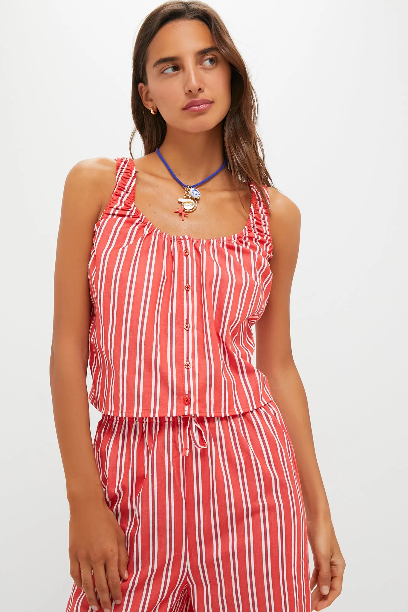 Vibrant Red Stripe Scoop Neck Cami sold by Tuckernuck