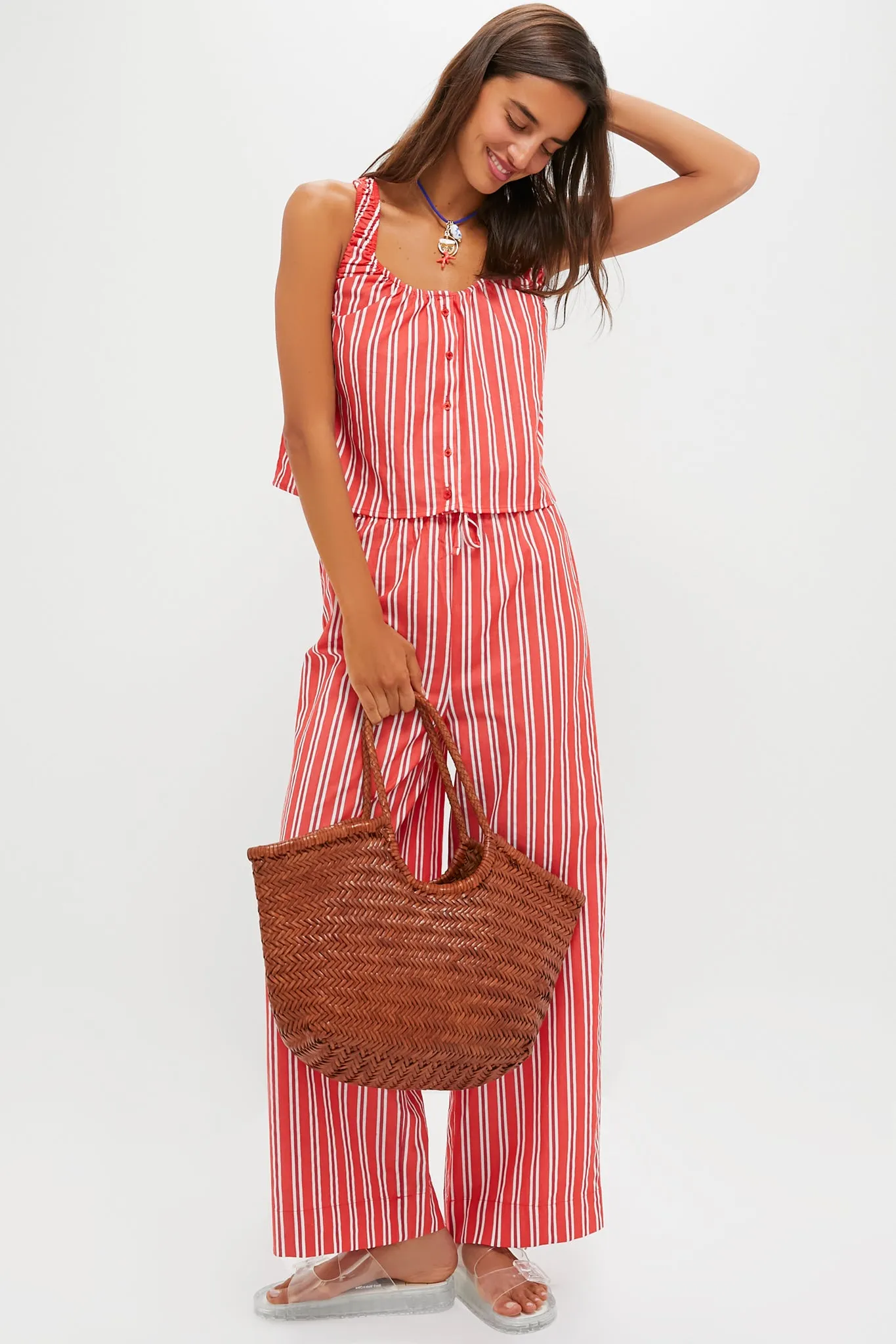 Vibrant Red Stripe Scoop Neck Cami sold by Tuckernuck product image thumbnail 2