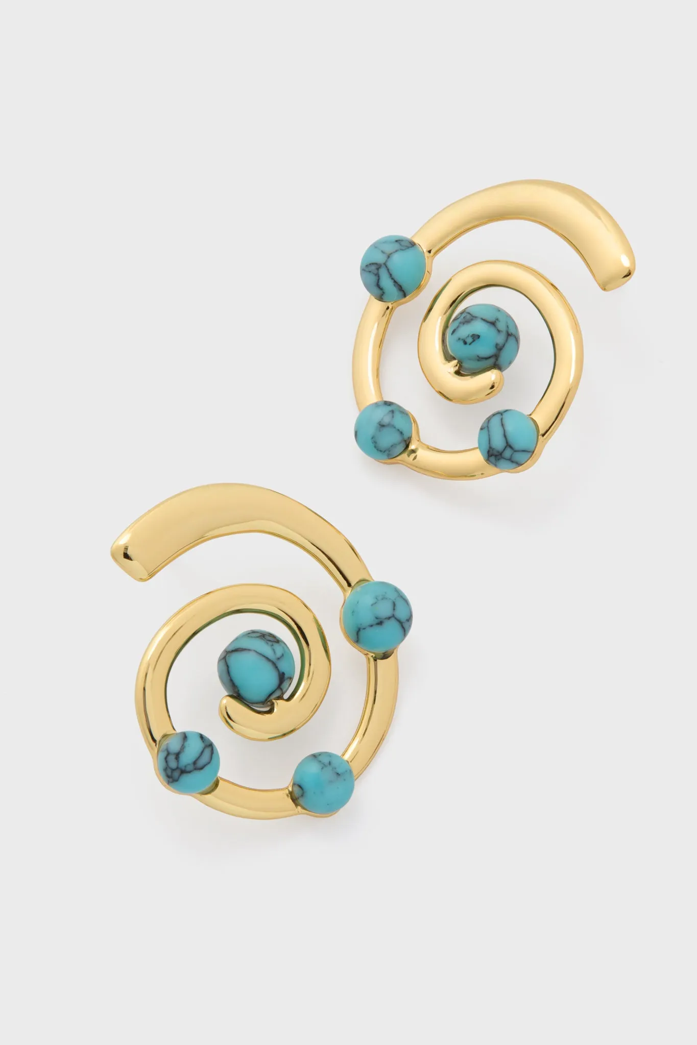 Turquoise Spiral Alexandra Earrings sold by Tuckernuck product image thumbnail 4