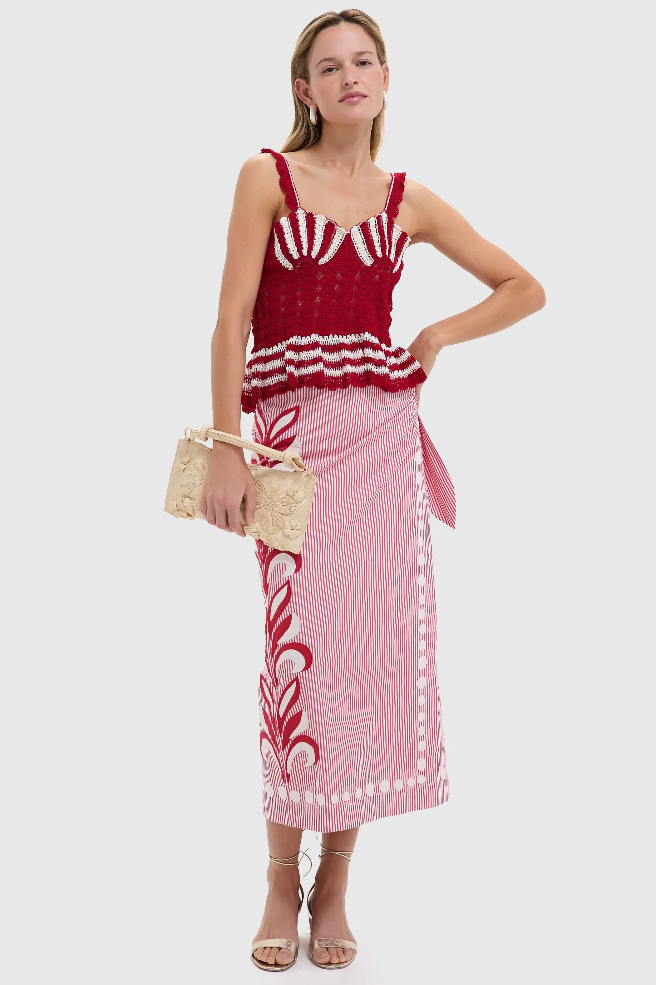 Red Shell Crochet Top sold by Tuckernuck product image thumbnail 2