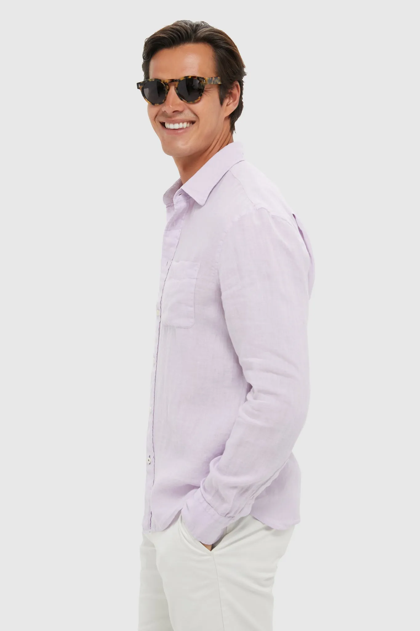 Wisteria Laguna Linen Shirt sold by Tuckernuck product image thumbnail 3