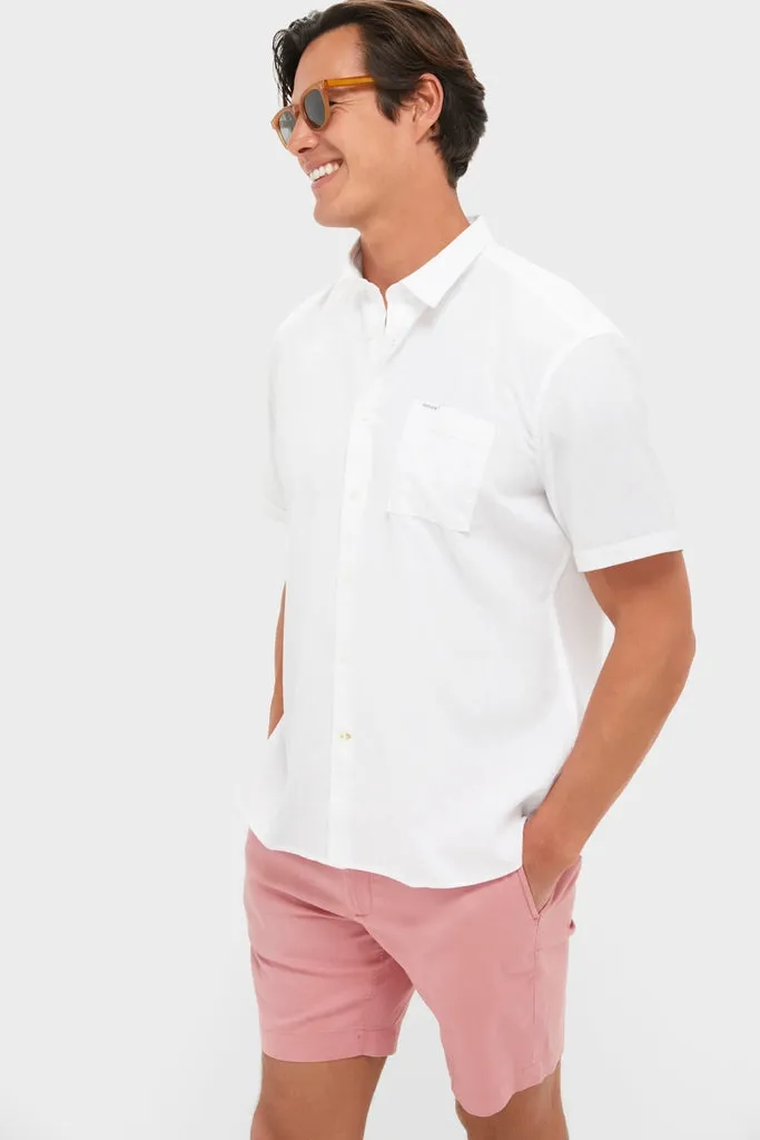 White Nelson Short Sleeve Summer Fit Shirt sold by Tuckernuck product image thumbnail 3