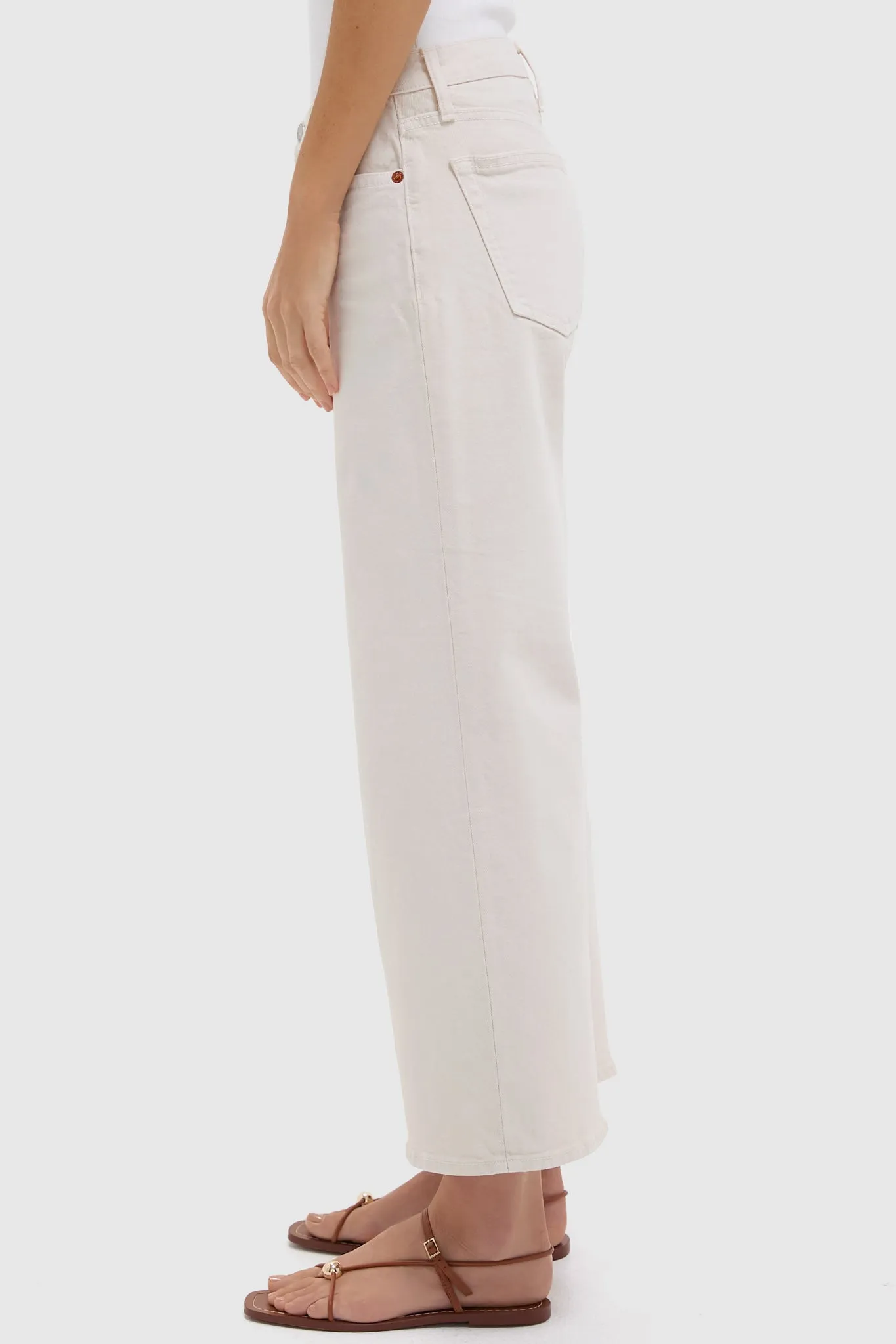 Vintage White Mid Rise Wide Leg Crop sold by Tuckernuck product image thumbnail 3