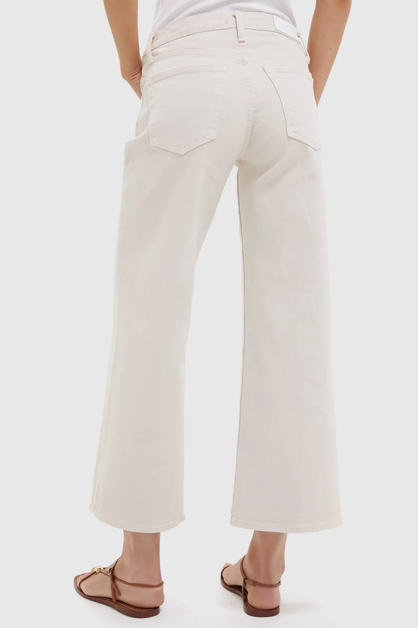 Vintage White Mid Rise Wide Leg Crop sold by Tuckernuck product image thumbnail 4