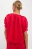 Hibiscus Red Linen Tully Top sold by Tuckernuck