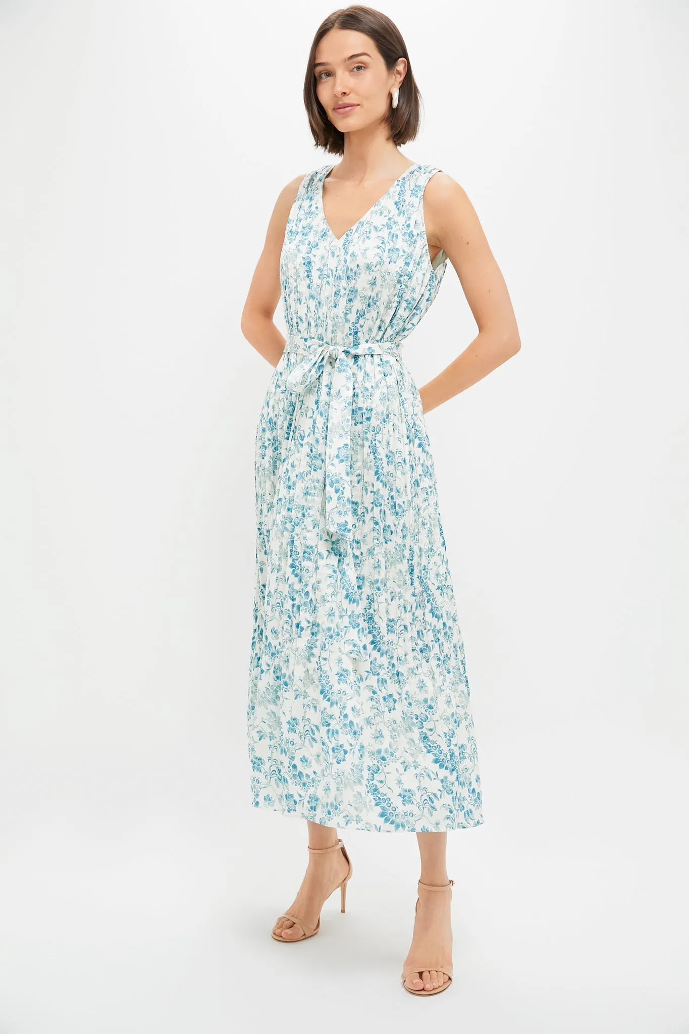 Jardin De Fleurs Plisse Crinkle Alina Dress sold by Tuckernuck