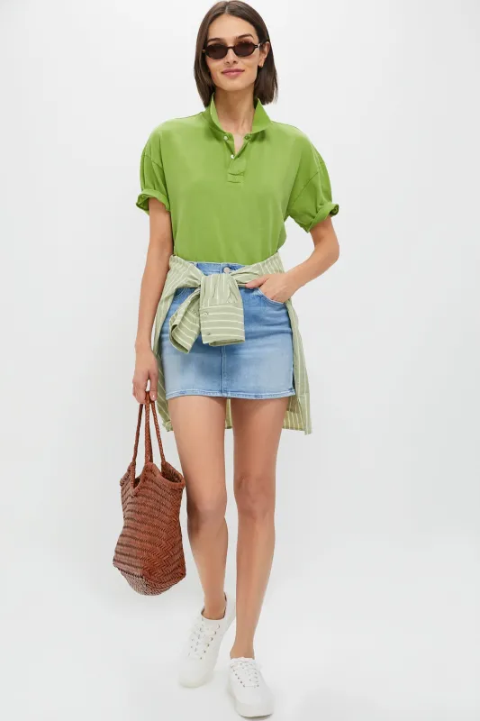 Peridot Green Pique Holmes Boyfriend Polo sold by Tuckernuck