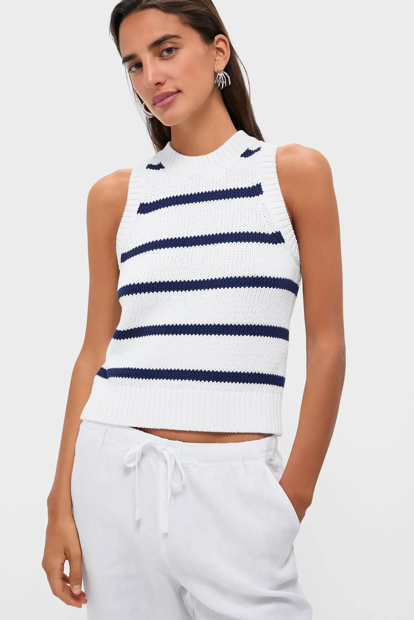 Hana Stripe Marsh Sweater Tank sold by Tuckernuck