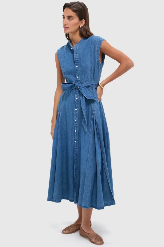Indigo Denim Short Sleeve Day Dress sold by Tuckernuck