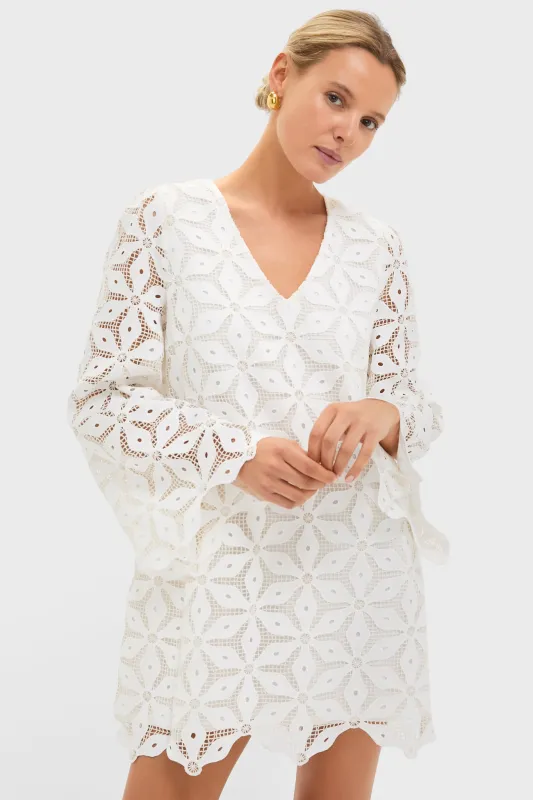 White Floral Lace Camilla Dress sold by Tuckernuck