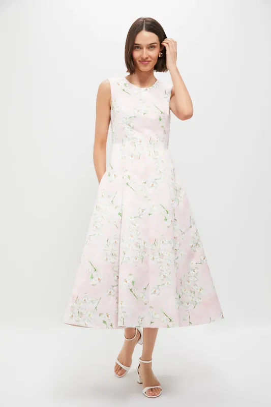 Little Lillies on Pink Maribelle Midi Dress sold by Tuckernuck