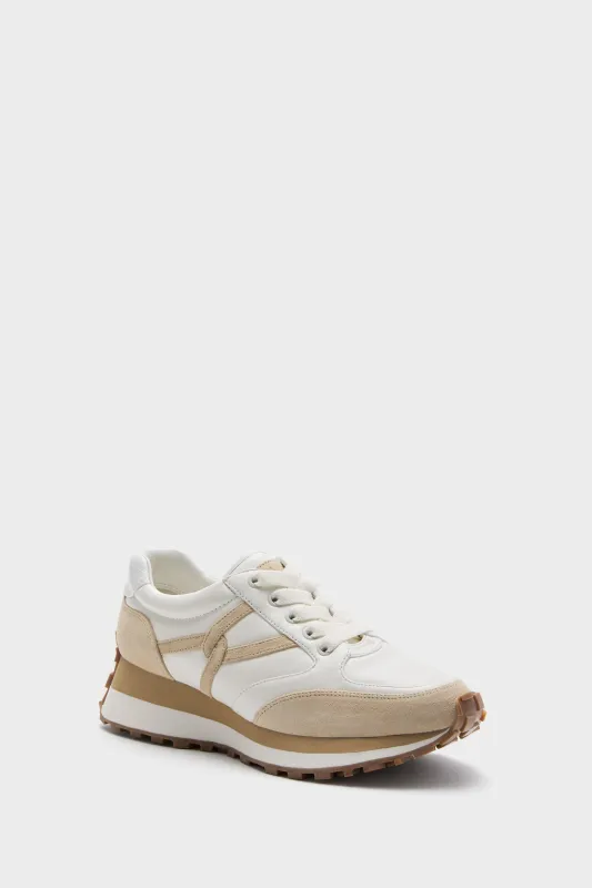 Coconut and Ecru Valentina Sneakers sold by Tuckernuck