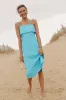 Aqua Linen Azura Midi Dress sold by Tuckernuck