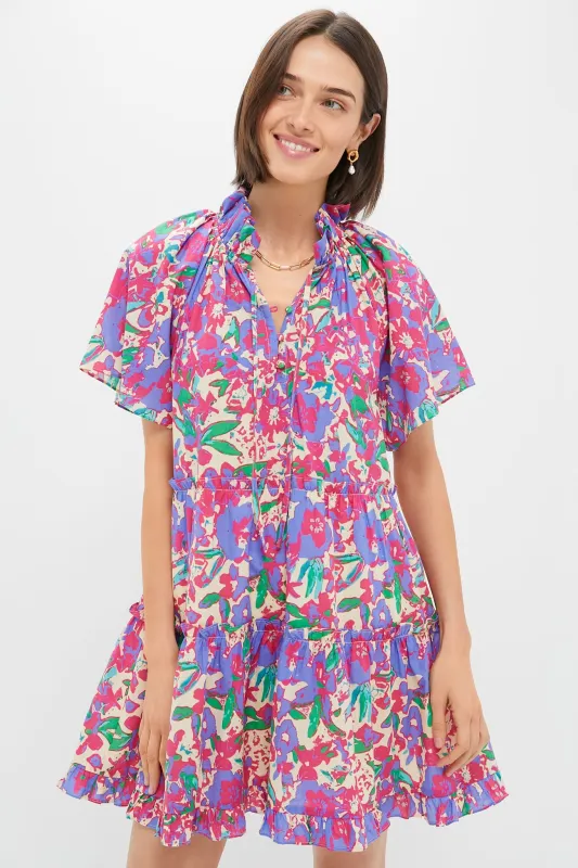 Magenta Multi Floral Thea Mini Dress sold by Tuckernuck