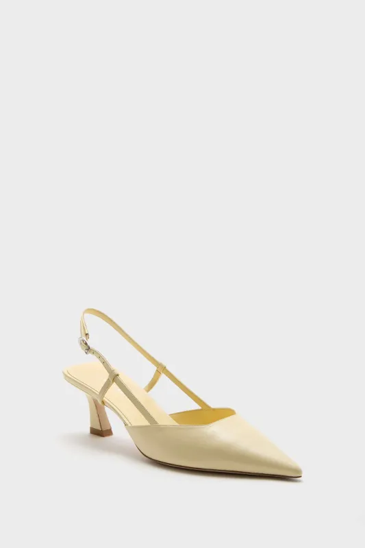 Lemon Chiffon Vinnie 50 Slingback Heels sold by Tuckernuck