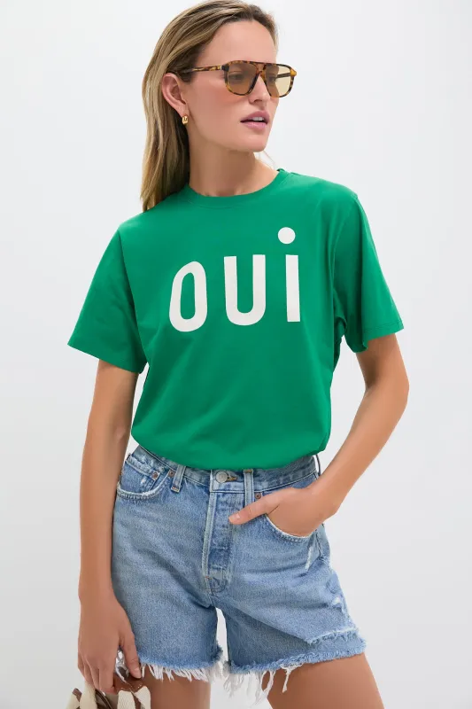 Green Apple with Printed Cream Oui Original Tee sold by Tuckernuck