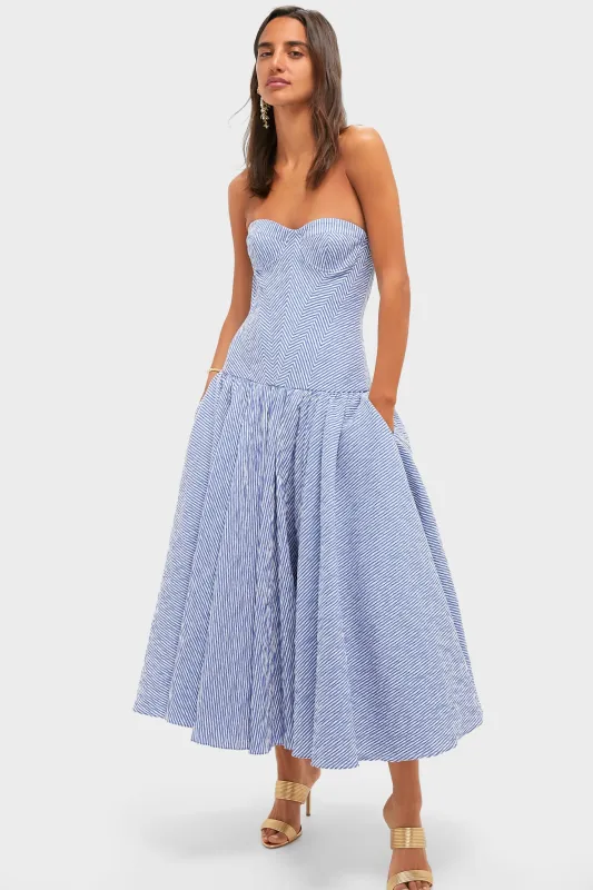 Blue Stripe Summers Dress sold by Tuckernuck