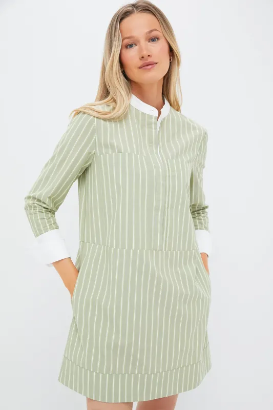 Green Stripe Rohan Shirt Dress sold by Tuckernuck