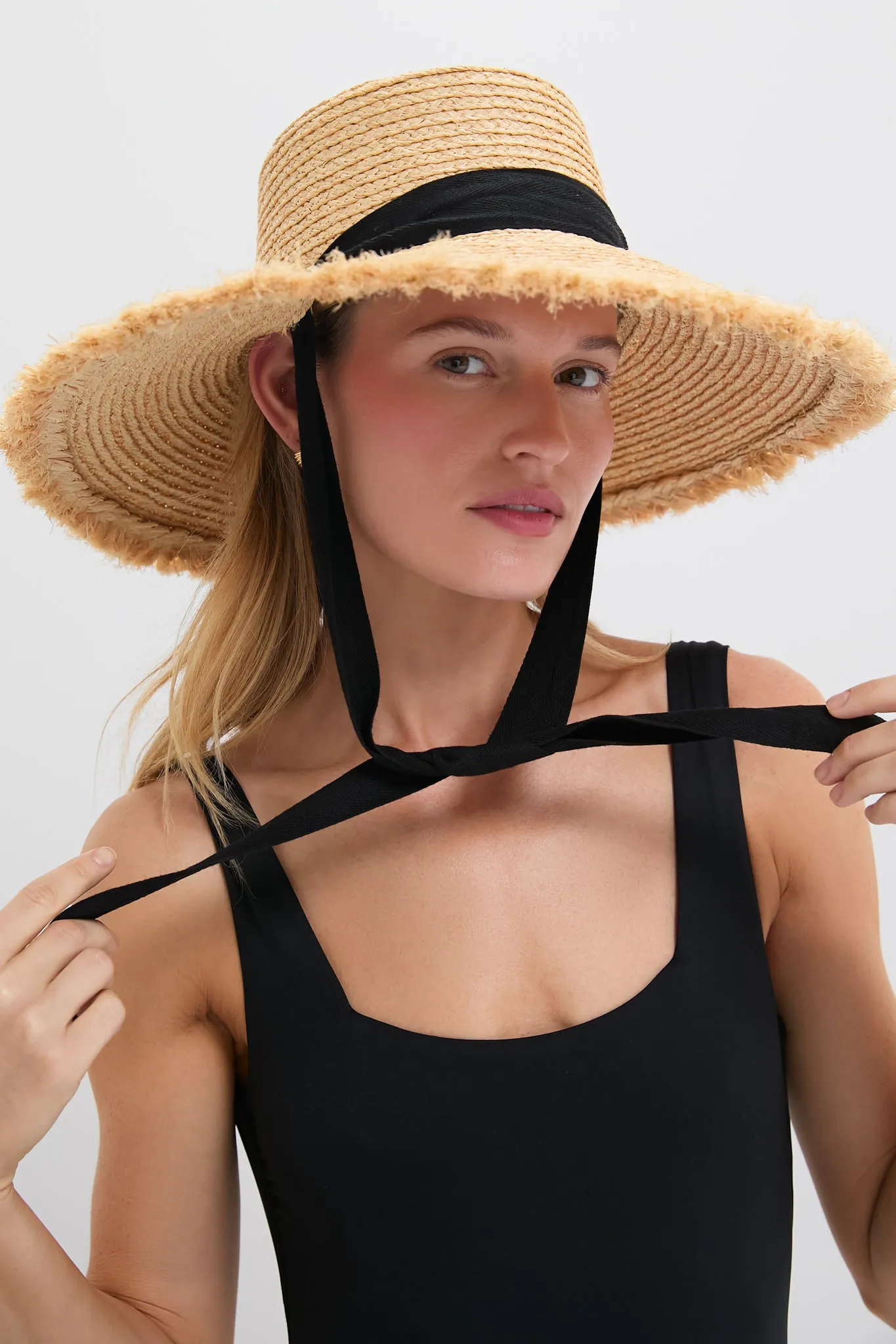 Natural Raffia Fray Paloma Sunhat sold by Tuckernuck product image thumbnail 2