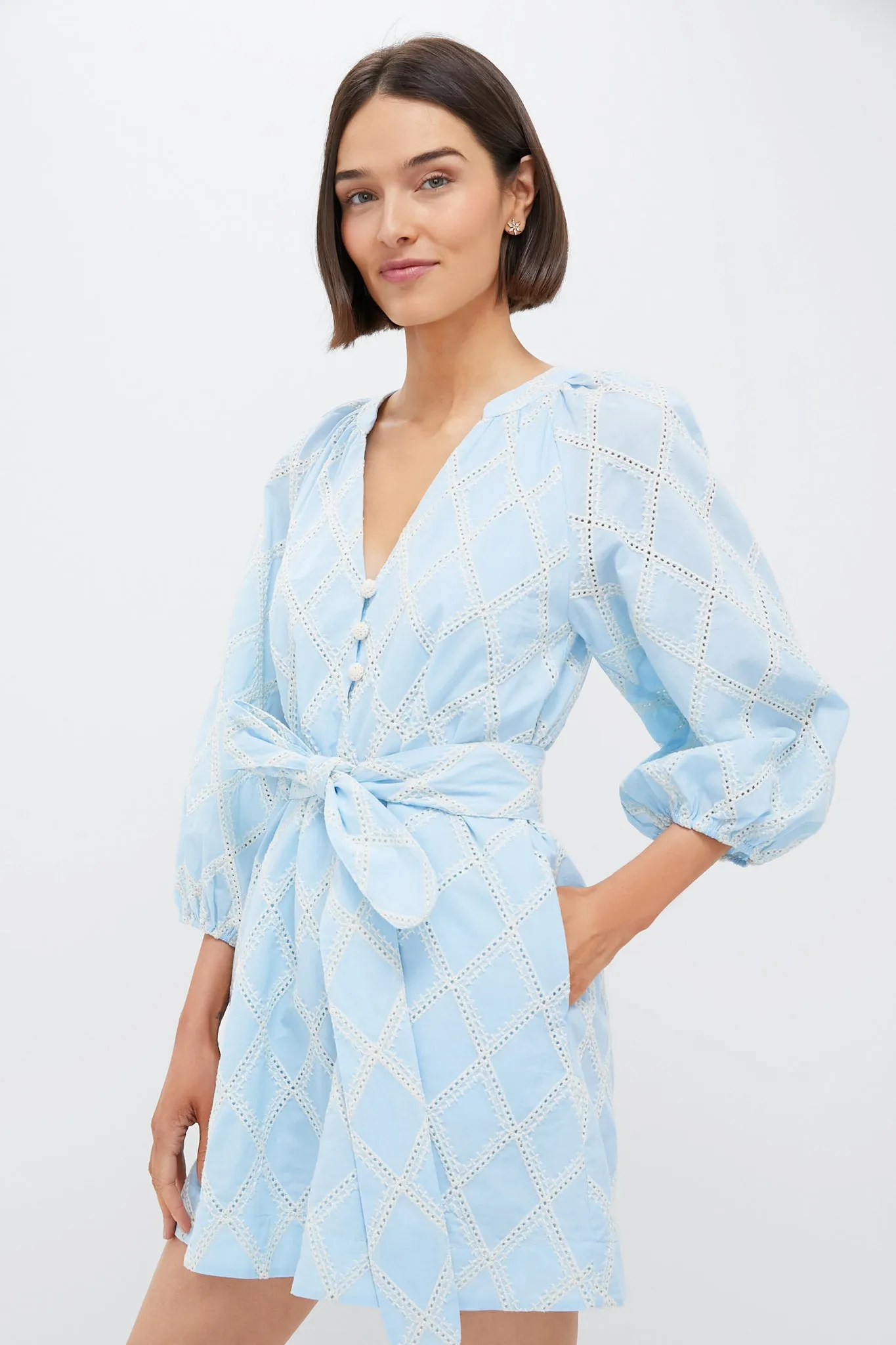 Blue Eyelet Harlow Dress sold by Tuckernuck product image thumbnail 3