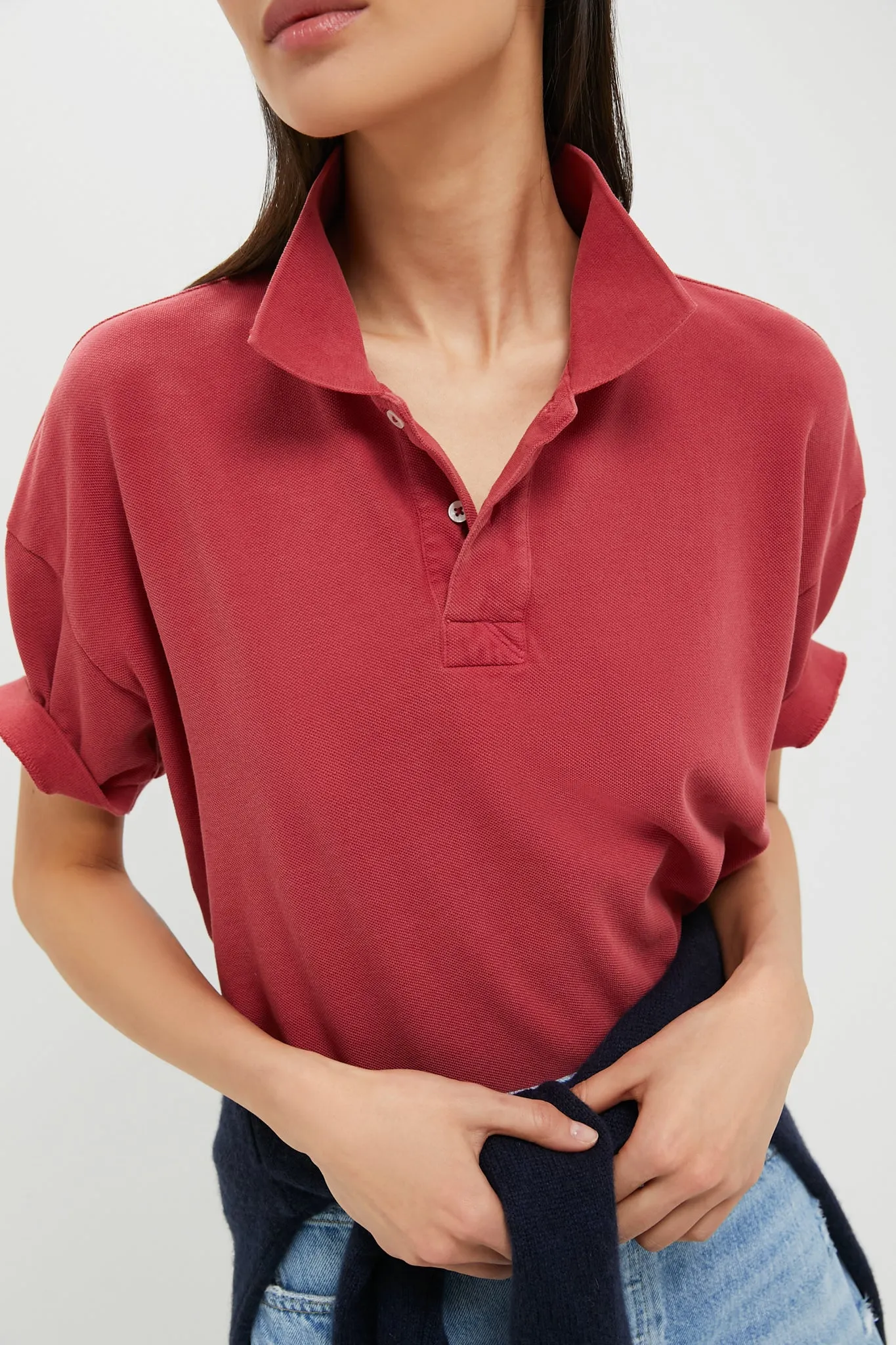 Red Pique Holmes Boyfriend Polo sold by Tuckernuck product image thumbnail 5
