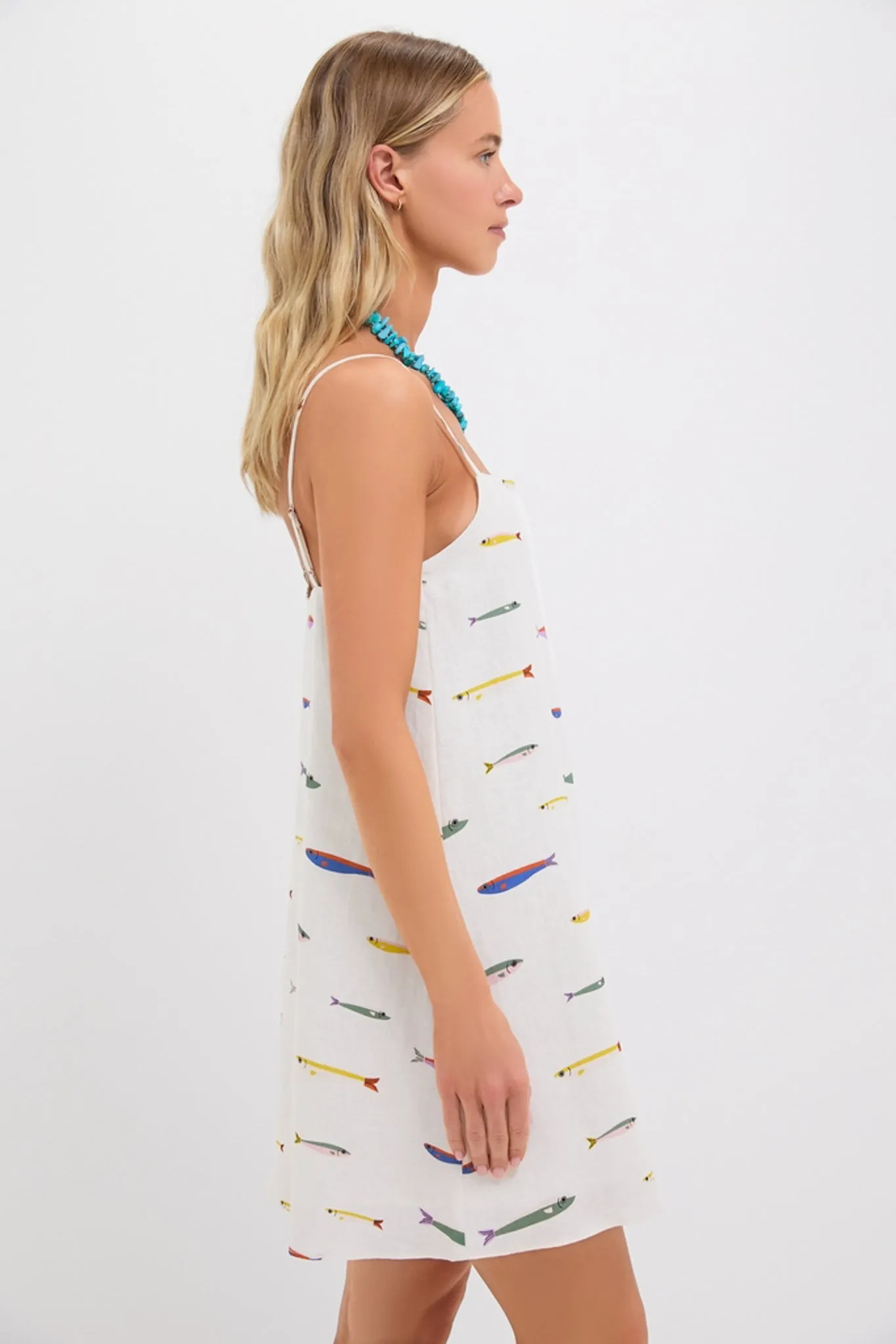 Pop Sardines Ivory Laura Linen Mini Dress sold by Tuckernuck product image thumbnail 4