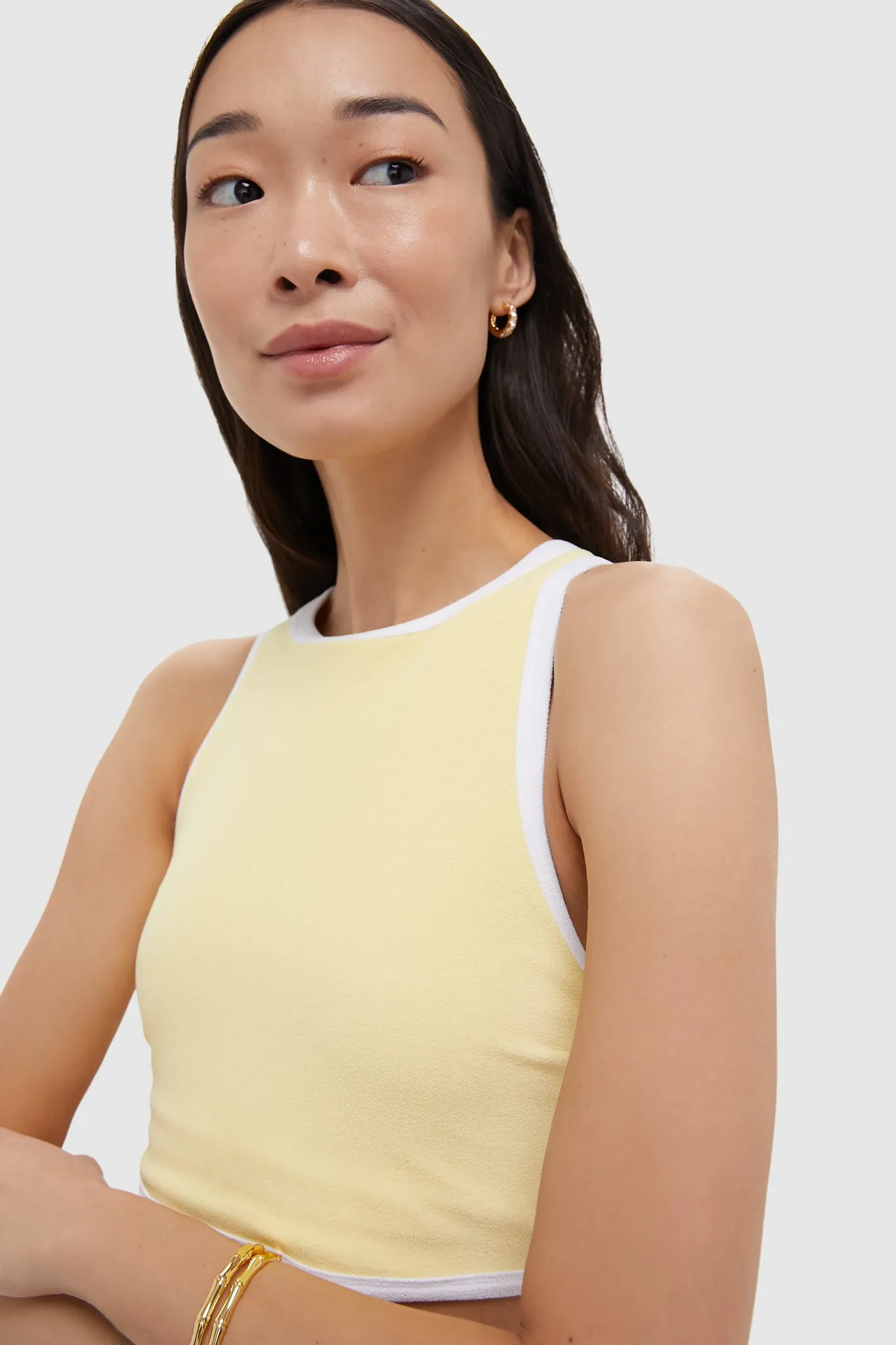 Banana Cream Summer Crop Top sold by Tuckernuck product image thumbnail 5