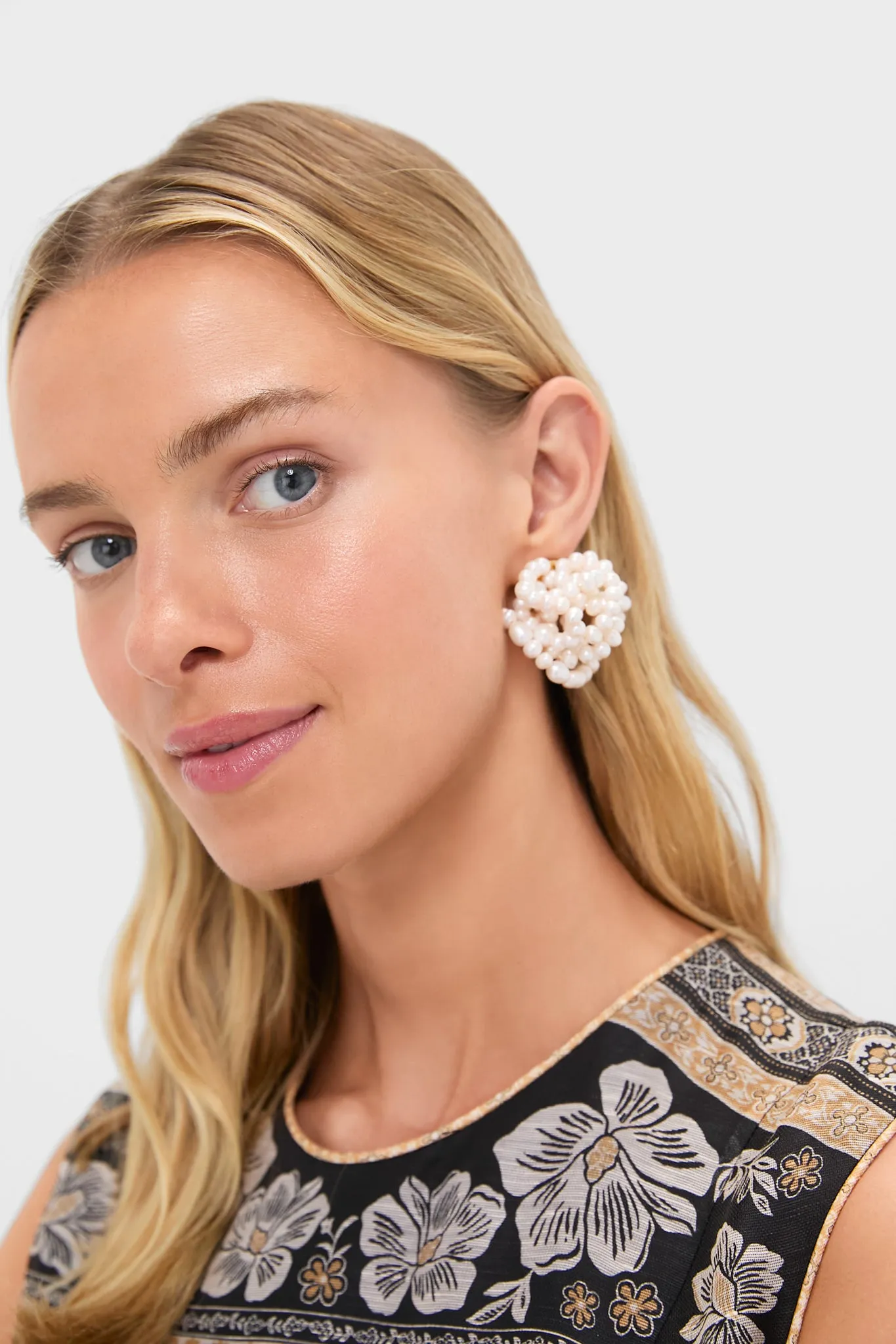 White Amara Earrings sold by Tuckernuck product image thumbnail 2
