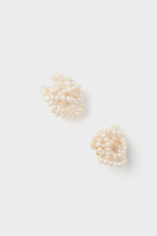 White Amara Earrings sold by Tuckernuck