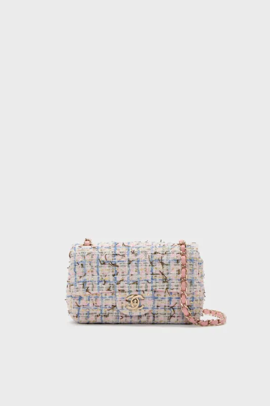 CHANEL Pink Tweed Mini Matelasse Crossbody sold by Tuckernuck